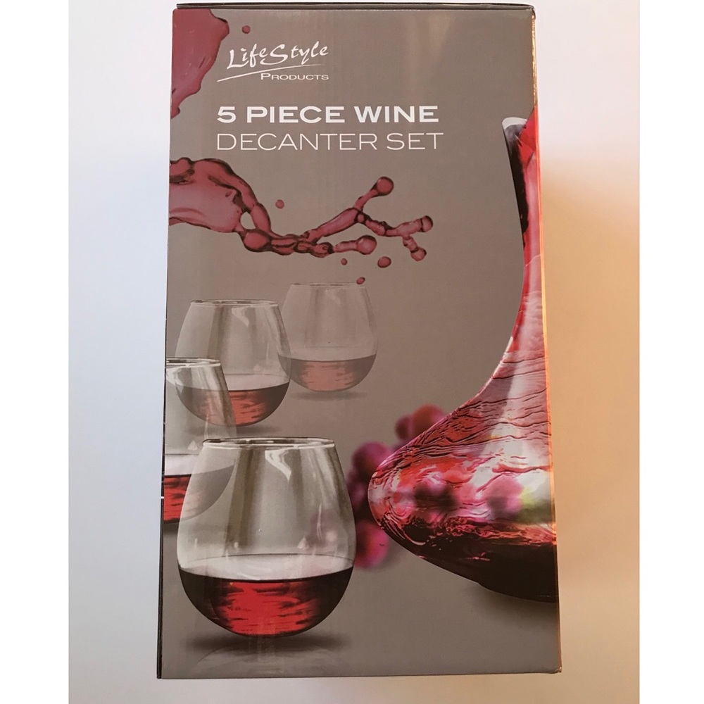 Lifestyle 5 Piece Wine Decanter Set